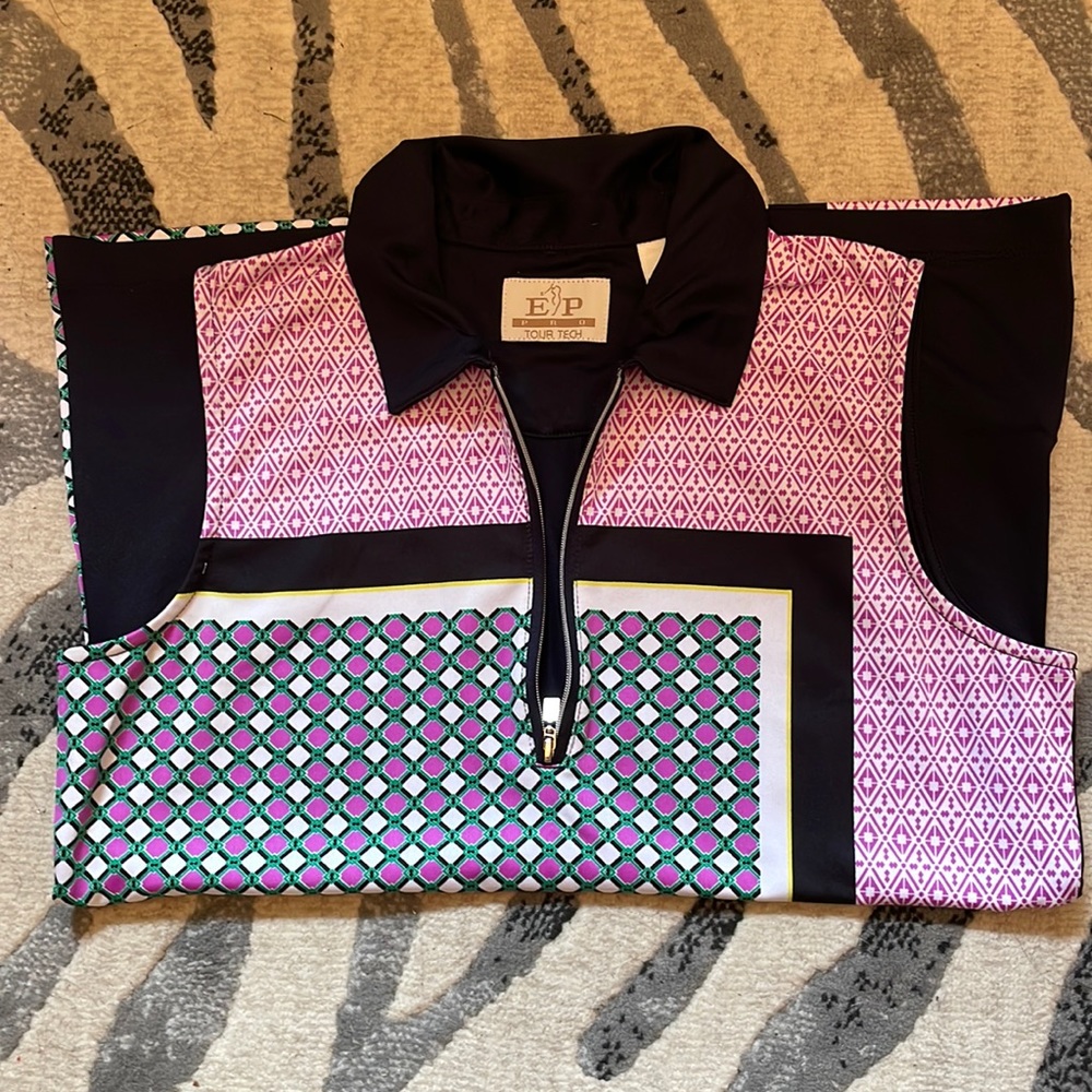1/4 ZIP COLOURFUL COLLARED GOLF SHIRT *PICK 2 for $35*